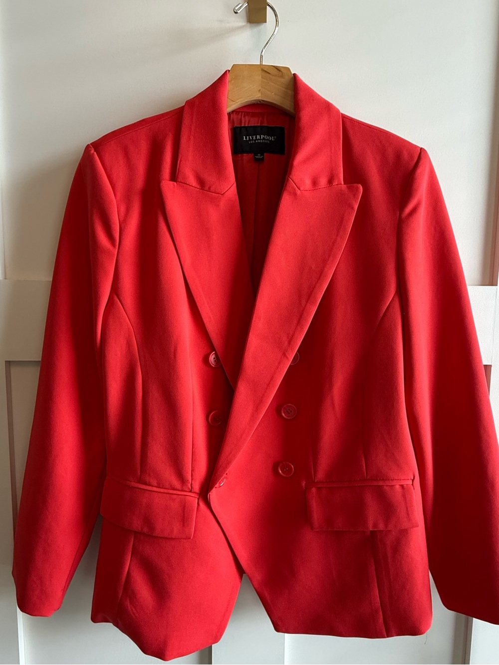 Liverpool Bold Red Double-Breasted Blazer